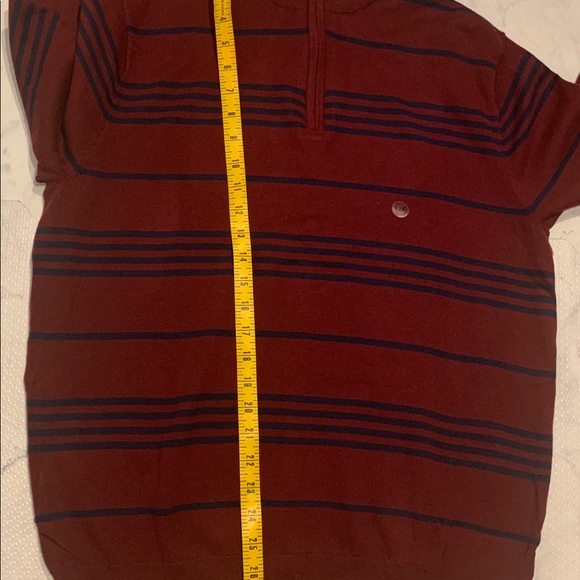 NWT Chaps Men's Striped Mockneck Sweater Large - Picture 4 of 6
